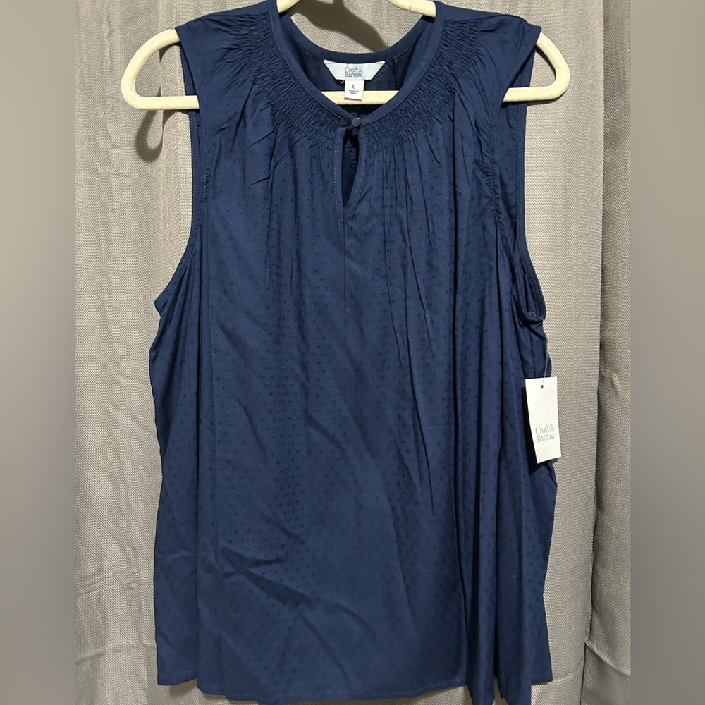Blue Sleeveless Top